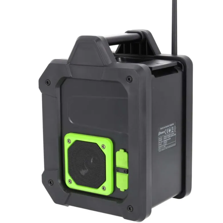 Radio sur batterie r-bat20 20v batterie 2 amp et câble de charge usb