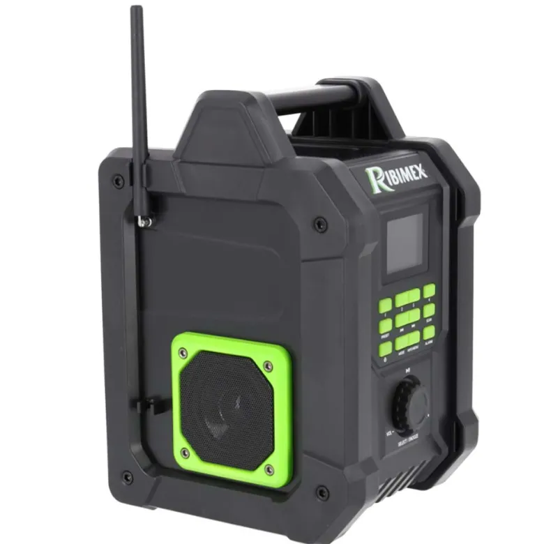 Radio sur batterie r-bat20 20v batterie 2 amp et câble de charge usb