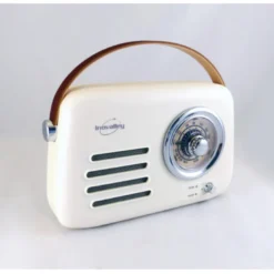 Radio vintage portative bluetooth beige