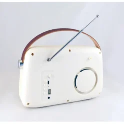 Radio vintage portative bluetooth beige
