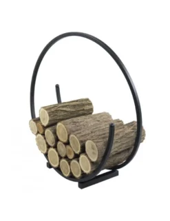 Range-bûches rond spiral en acier ø 80cm
