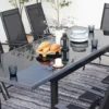 Ravenne table de jardin et 6 chaises en aluminium gris