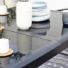 Ravenne table de jardin et 12 chaises en aluminium gris