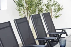 Ravenne table de jardin et 12 chaises en aluminium gris