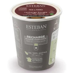 Recharge pour bougie parfumée Teck & Tonka Esteban 180 g