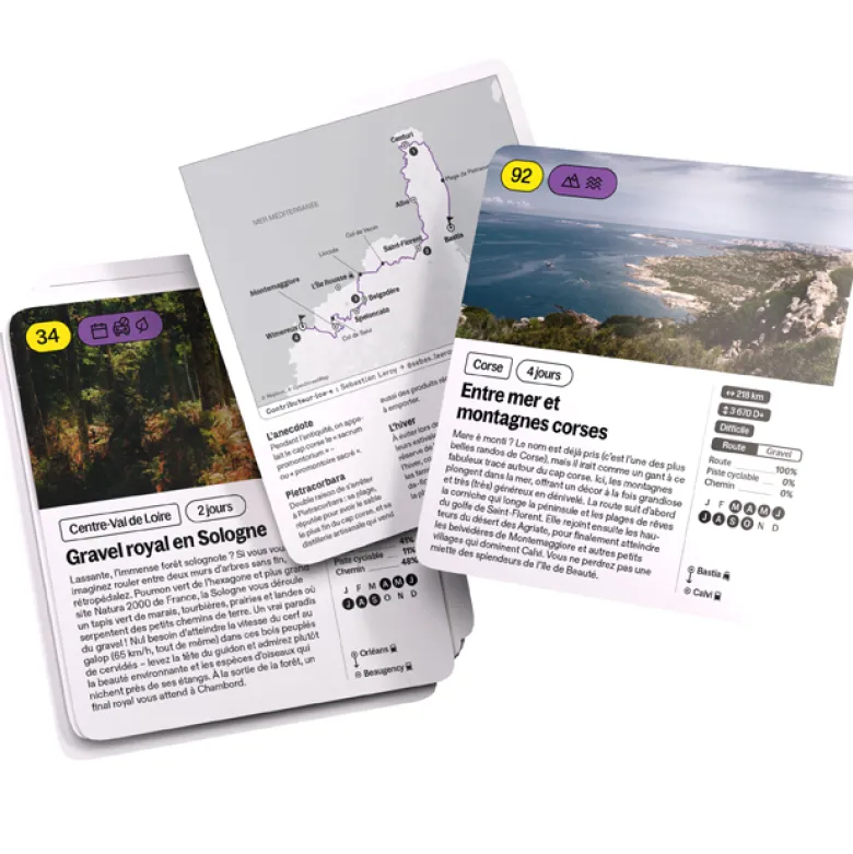 Recto Verso carte-méthode France à vélo