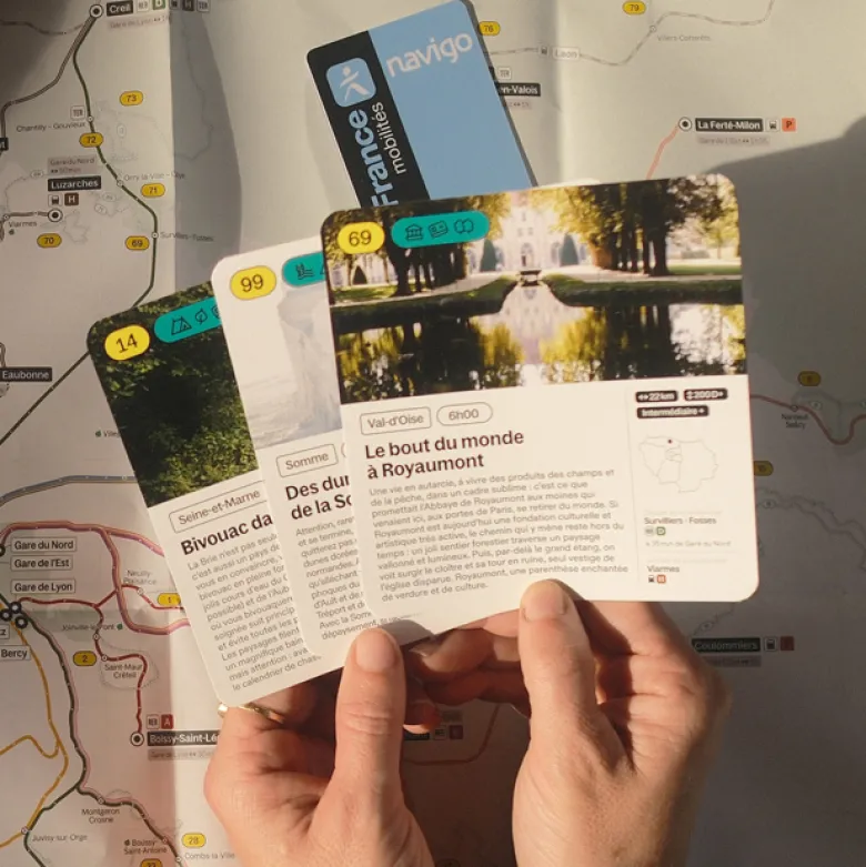 Recto Verso carte-méthode 100 randonnées en Île-de-France à moins de 2h de Paris