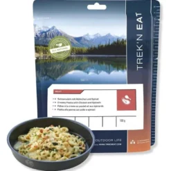 Repas lyophilisé trek'n eat poulet à la crème, pâtes et épinards