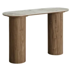 Rhod-console en céramique et décor bois 120 cm