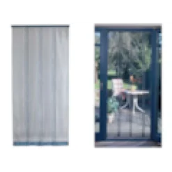 Rideau de porte moustiquaire mosquito gris - 100 x 220 cm - morel
