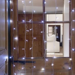 Rideau led digital blanc pur – 5m x 1,5m avec animations