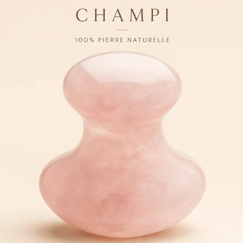 Rituel visage duo quartz rose en pierre véritable pour booster le regard