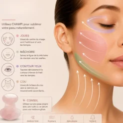 Rituel visage duo quartz rose en pierre véritable pour booster le regard