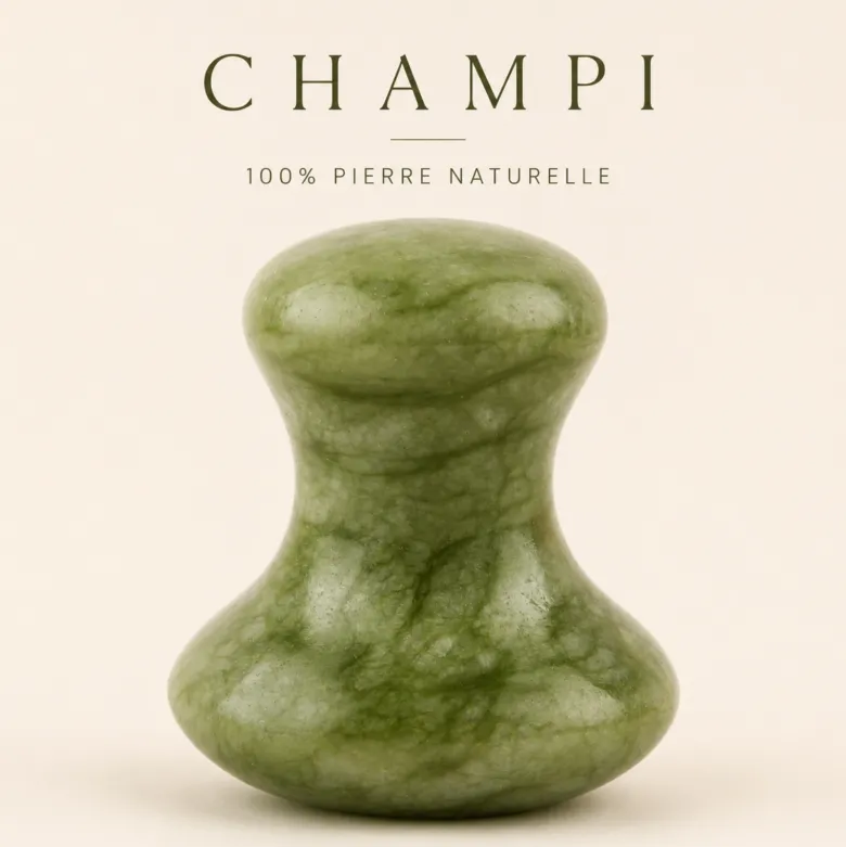 Rituel visage fraîcheur de jade en pierre véritable pour dégonfler et réveiller