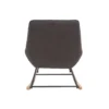 Rocking chair en tissu effet velours gris foncé billie