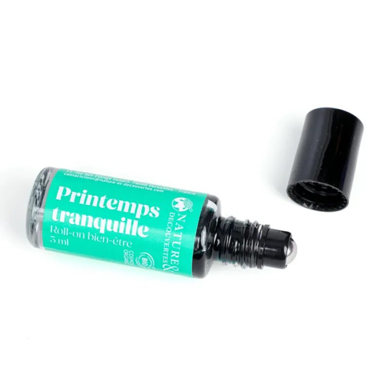 Roll-on printemps tranquille à l'huile essentielle de camomille bleue bio 5 ml
