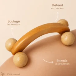 Roue de massage en bois