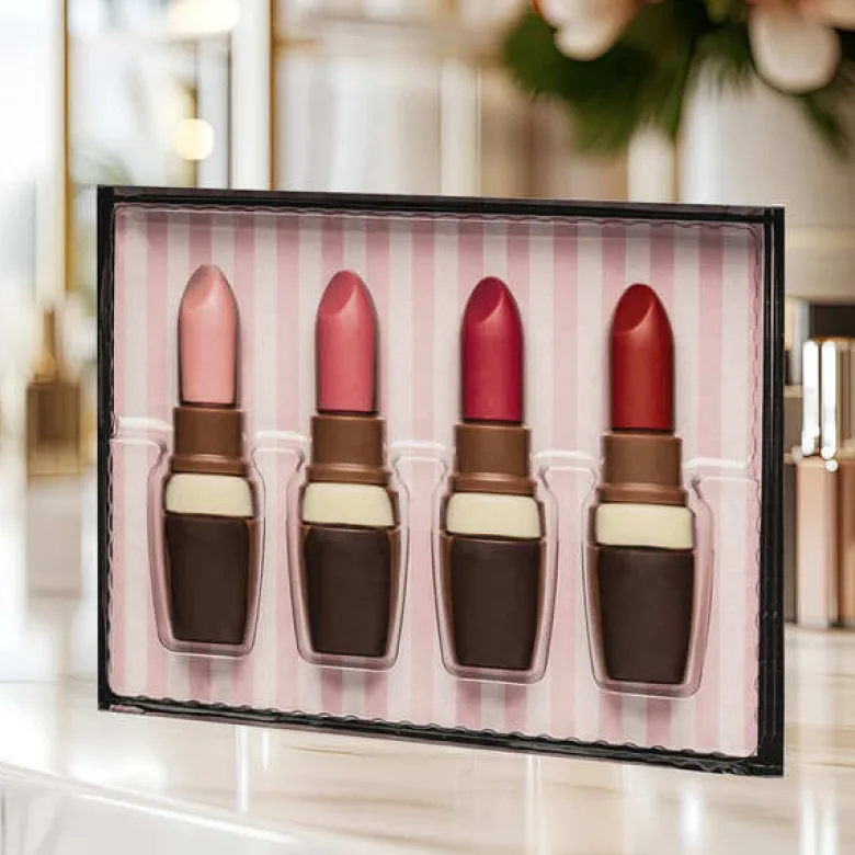 Rouge à lèvres en chocolat au lait