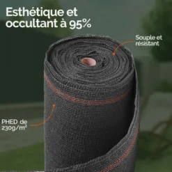 Rouleau de brise vue occultant - 1m