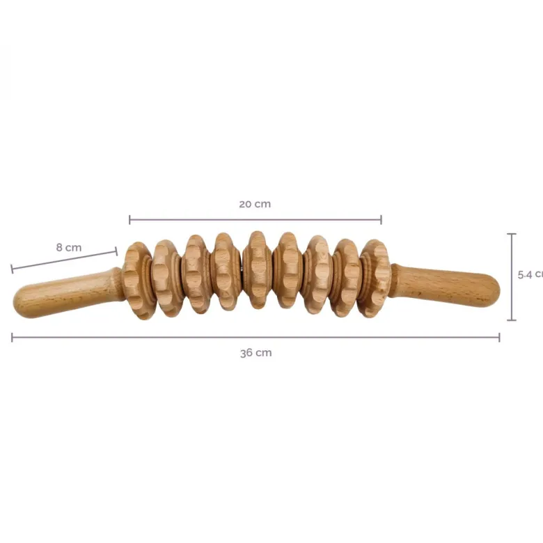 Rouleau de massage incurvé - bois