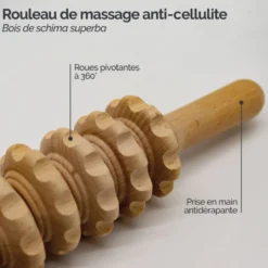 Rouleau de massage incurvé - bois