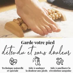 Rouleau massage pour pied masseur bois