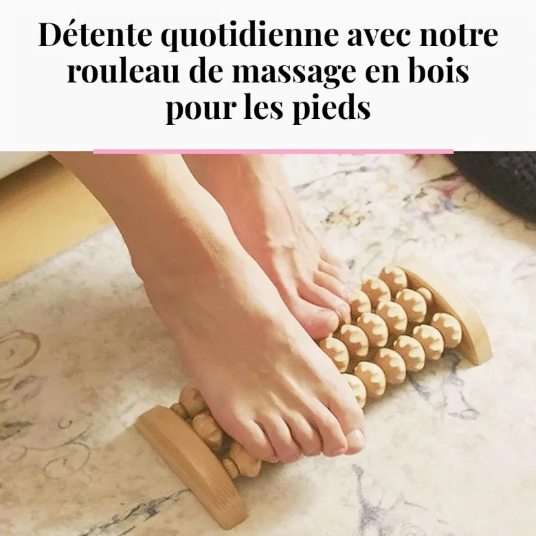 Rouleau massage pour pied masseur bois