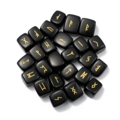 Runes en obsidienne noire