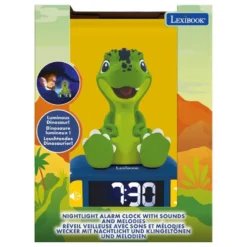 Réveil avec veilleuse dinosaure en 3d