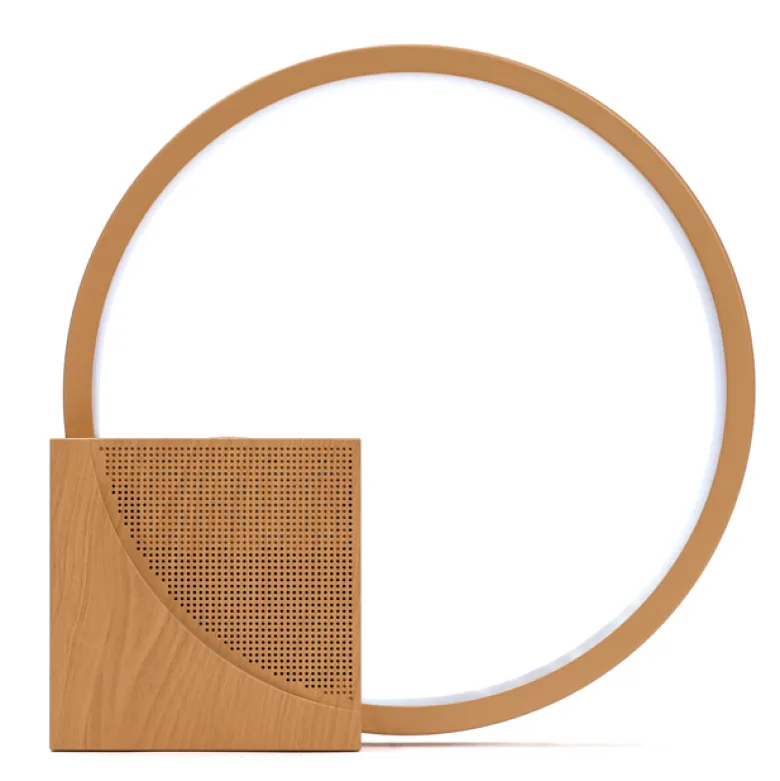 Réveil lampe tactile bruits blancs effet bois
