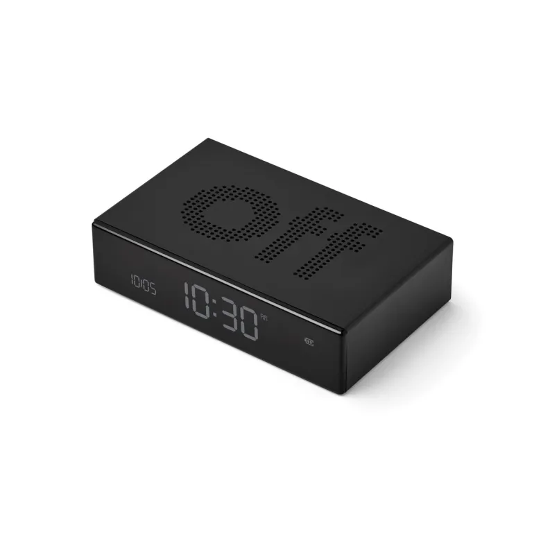 Réveil lcd réversible en aluminium