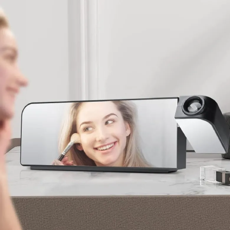 Réveil-projecteur miroir multicolore