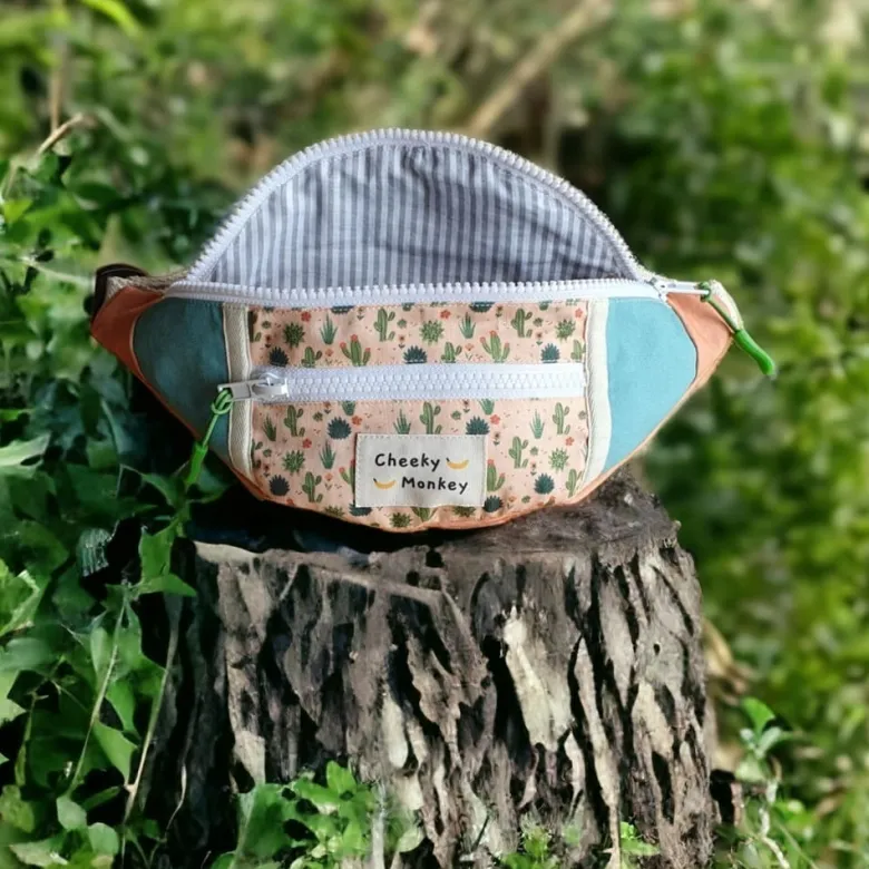 Sac banane enfant made in france -cactus