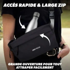 Sac banane noir 4 l - résistant à l'eau