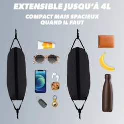 Sac banane noir 4 l - résistant à l'eau