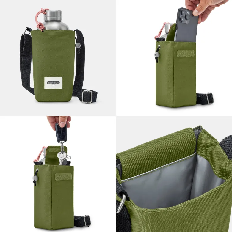 Sac à bouteille isotherme-olive-avec poche sécurisé Olive