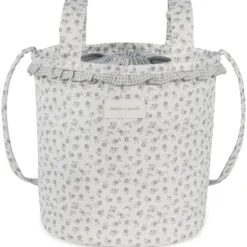 Sac bucket little bloom fleurs gris