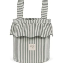 Sac bucket praliné rayures matcha