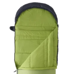 Sac de couchage loisir verdon confort gris et vert droit