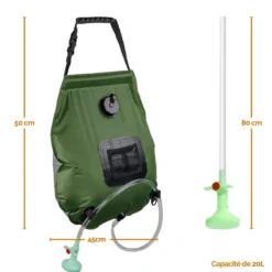 Sac de douche solaire - 20 l
