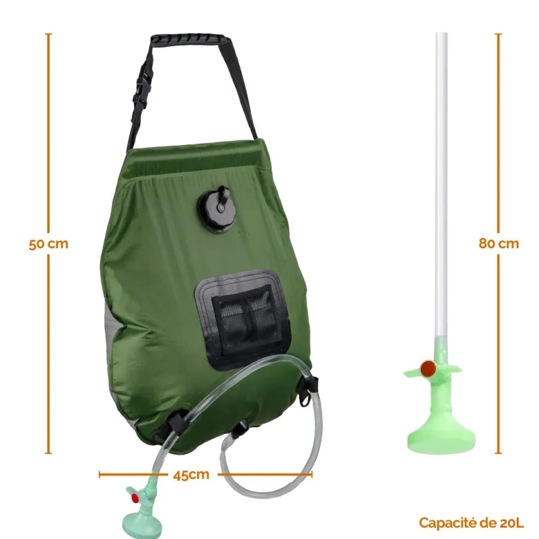Sac de douche solaire - 20 l