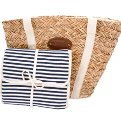 Sac de plage pique-nique lin 4p
