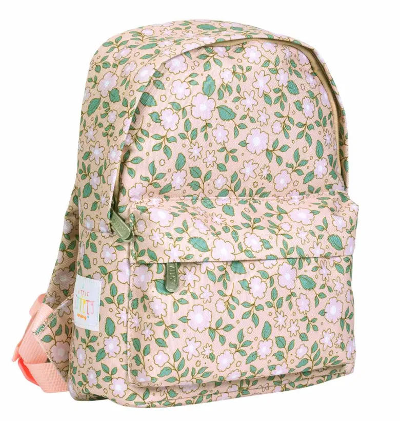 Sac à dos bébé fleurs rose