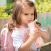 Sac à dos en matière recyclée & gourde souple - ensemble rentrée - hippocampe