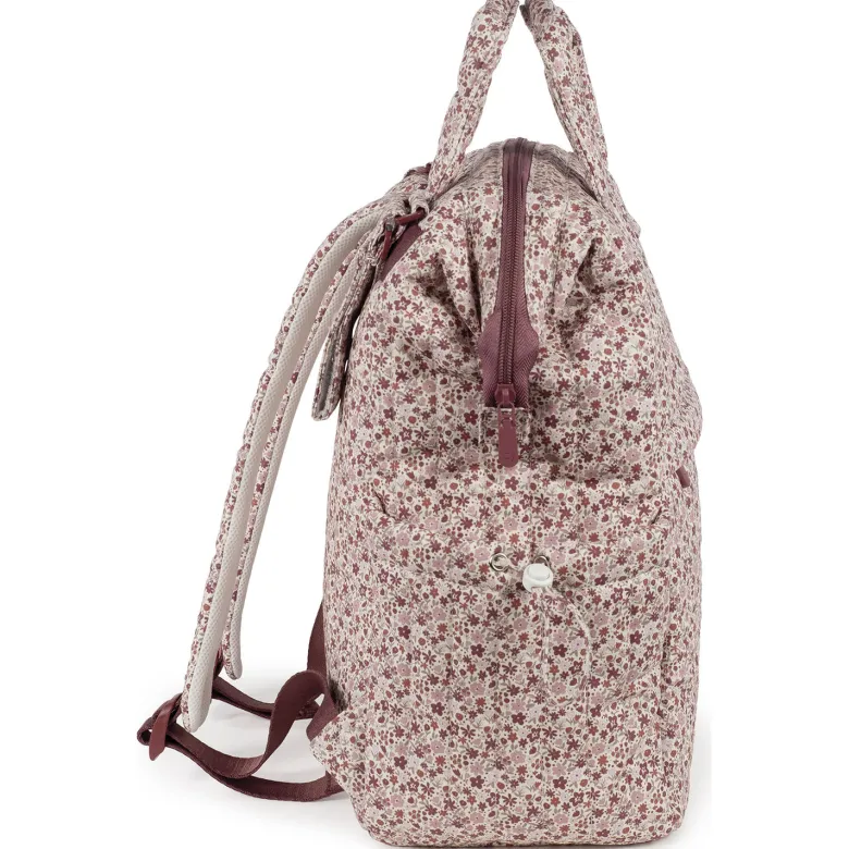 Sac à dos à langer cherry fleurs