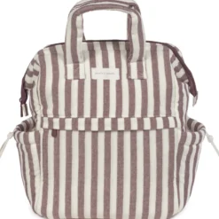 Sac à dos à langer cherry rayé