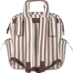 Sac à dos à langer cherry rayé