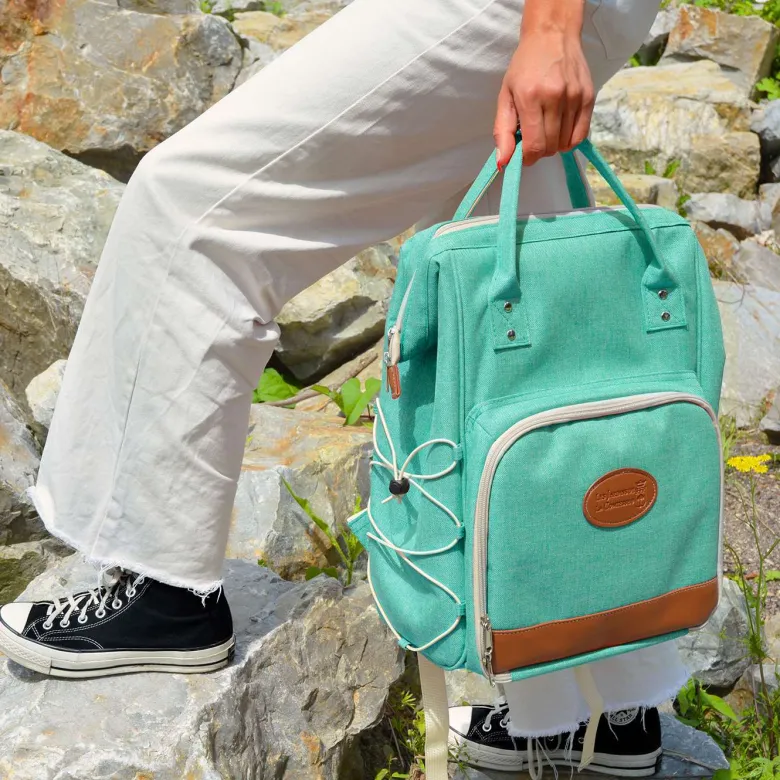 Sac à dos pique-nique turquoise 2p