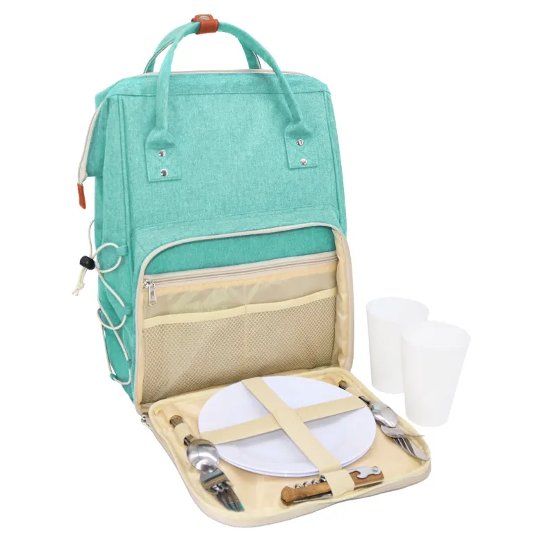 Sac à dos pique-nique turquoise 2p