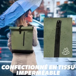 Sac à dos rollup imperméable 20-25l vert